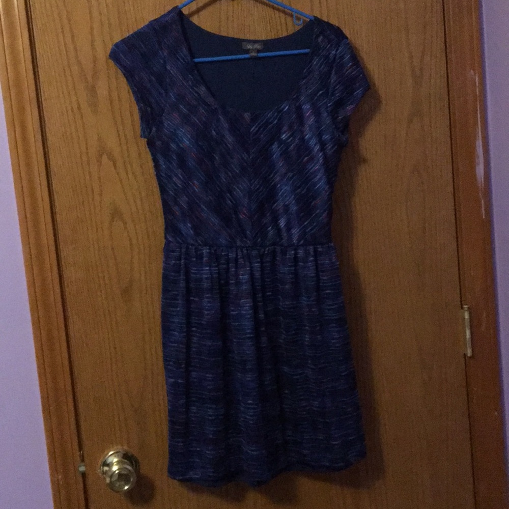 Blue patterned dress